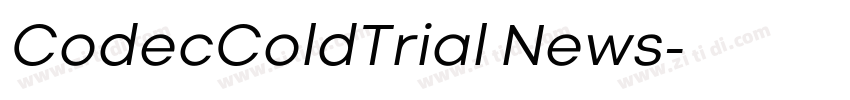 CodecColdTrial News字体转换